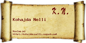 Kohajda Nelli névjegykártya